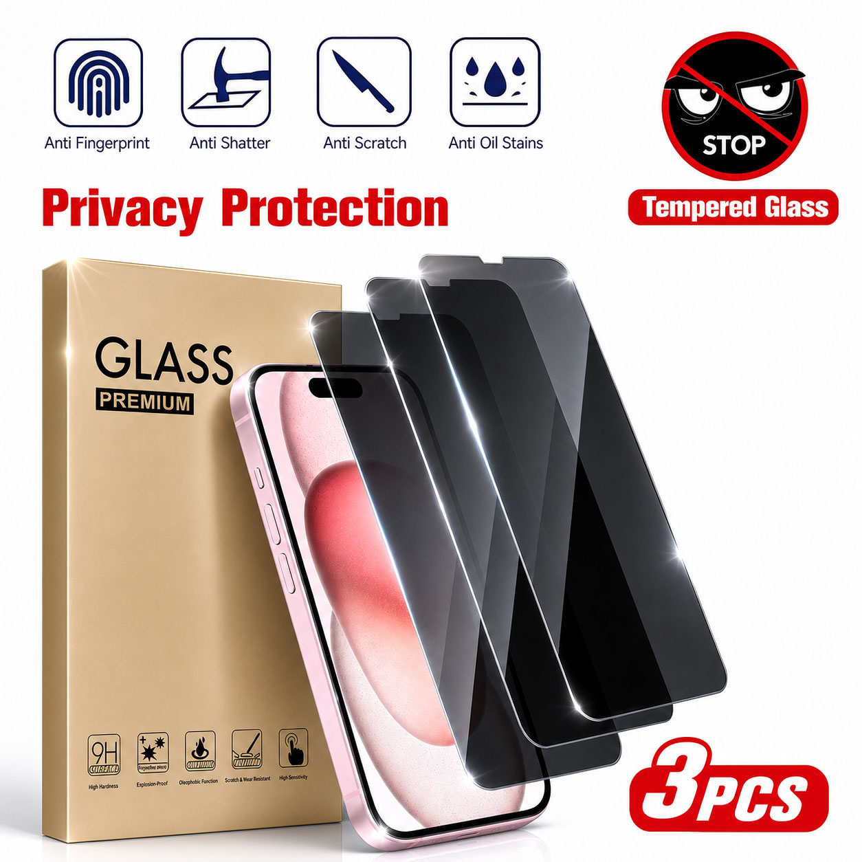 Защитная пленка для экрана (3  – обзор и цена Anti Spy Privacy Glass Case