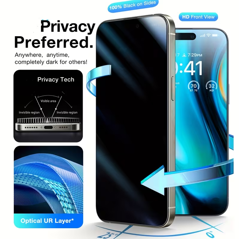 1-3 шт. защитного стекла с ант – обзор и цена Anti Peek Privacy Tempered Glass