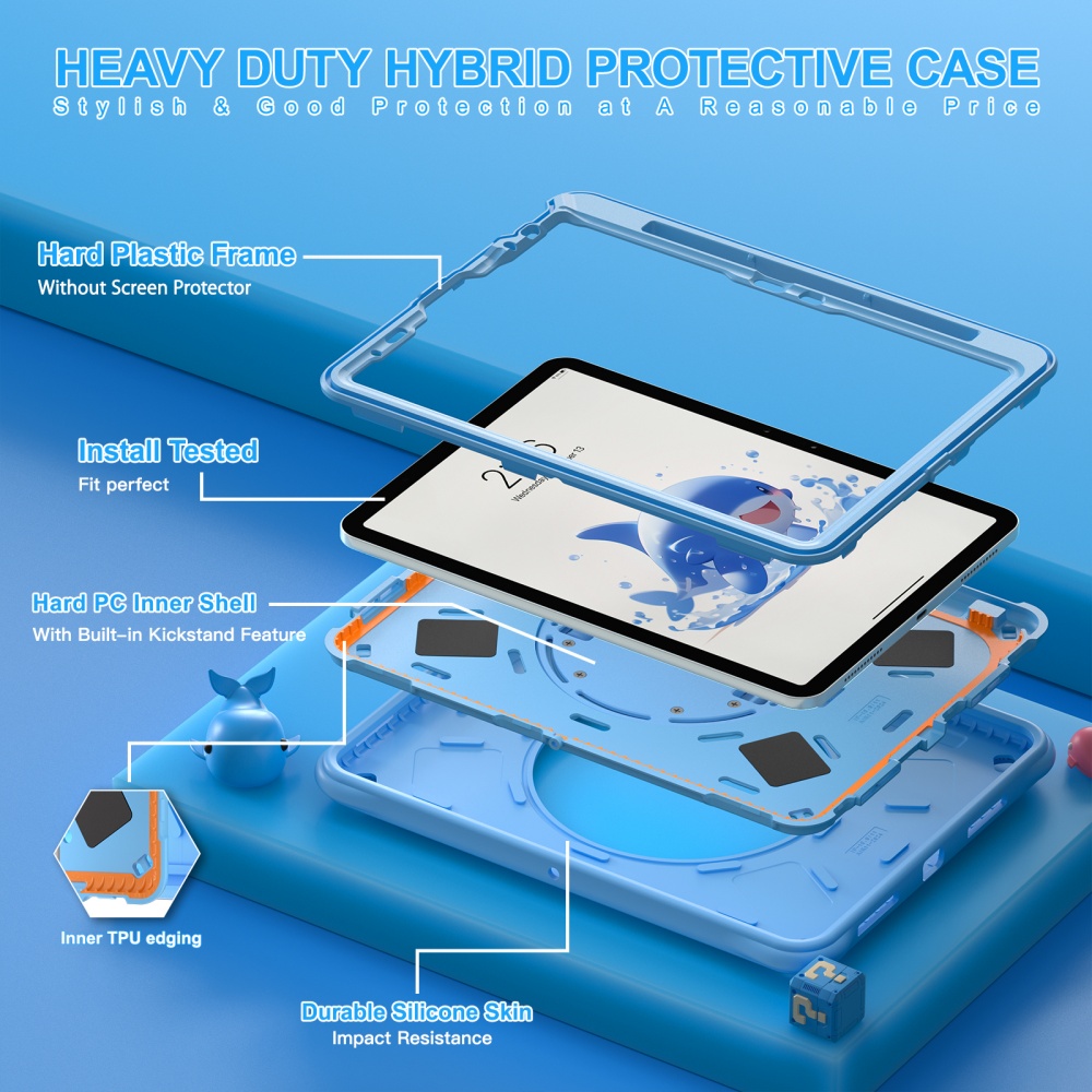 Детский милый чехол для iPad M – обзор и цена Cute Cartoon Wrist Strap Silicone Case