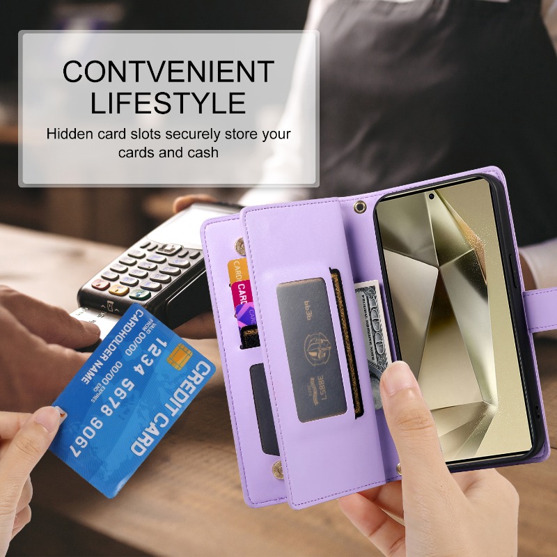 Чехол для телефона на молнии ч – обзор и цена Leather Wallet Card Holder Phone Cover